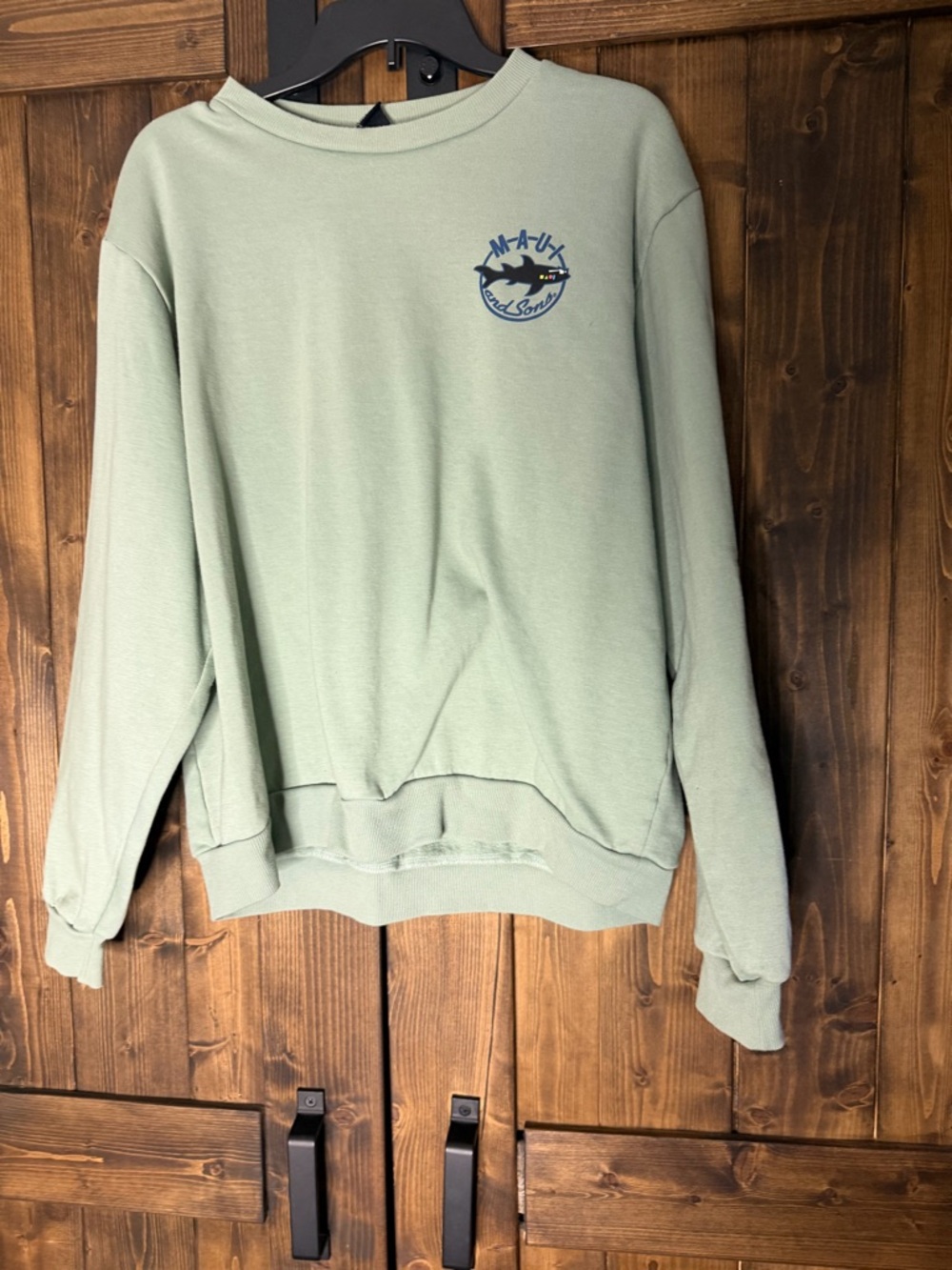Maui and Sons Light Sage Green Crewneck Sweatshirt